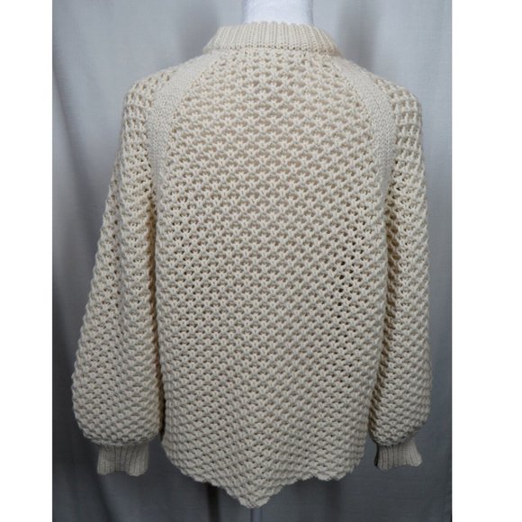 Apiece Apart Women's Medium Cream Chunky Open Knit Oversized Slouchy Sweater - Picture 3 of 8